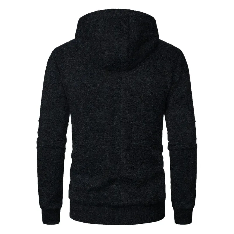 New Streetwear Men's Long Sleeve Sweatshirts for Men Zipper Hooded Oversize Winter Warm Jacket Coat Outdoor Tracksuit Men