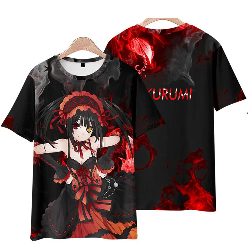 Japanese Anime Tobiichi Origami Tokisaki Kurumi Cosplay Costume 3D Print Hoodies Men Women Long Sleeve Sweatshirt Casual Jackets