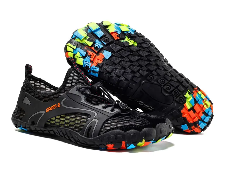 Men's Quick-Dry Breathable Aqua Shoes Men Women Couples Outdoor Beach Five Finger Swimming Hiking Wading Upstream Sneakers