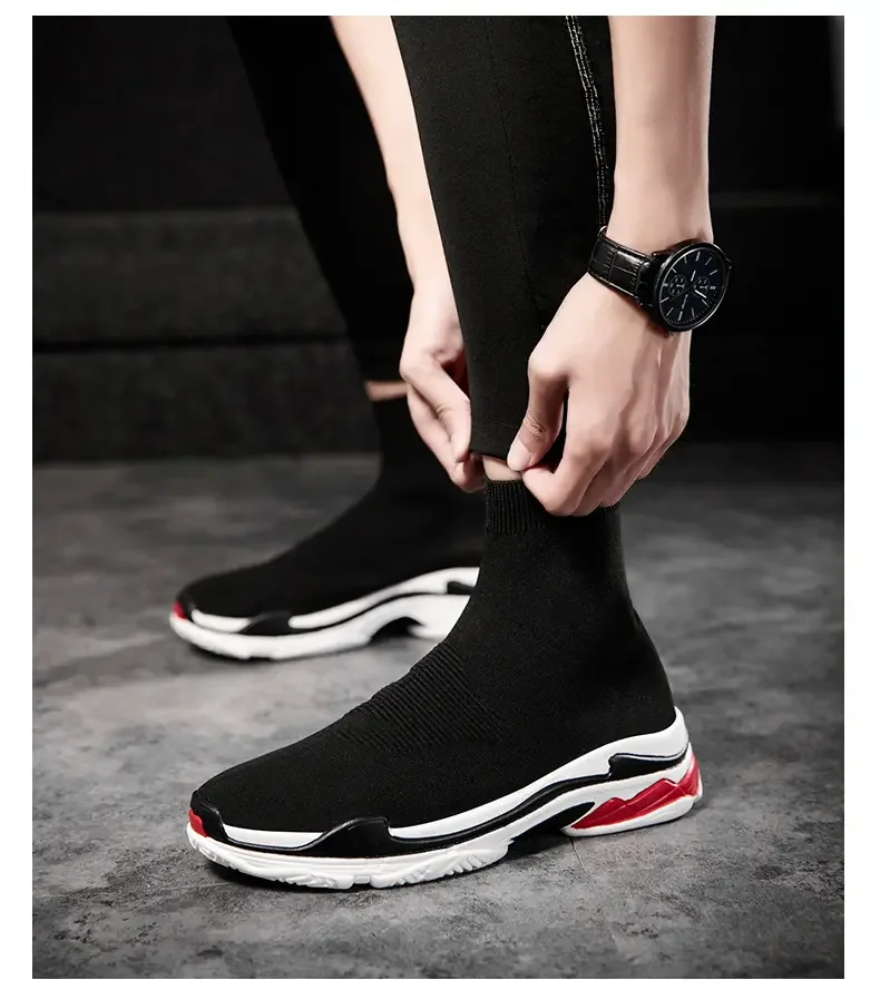 Shoes for Men Sneakers Men All Brands Tennis Loafers Shoes Tide Women Elastic Socks Shoes Fashion Casual Shoes Large 2024 Autumn
