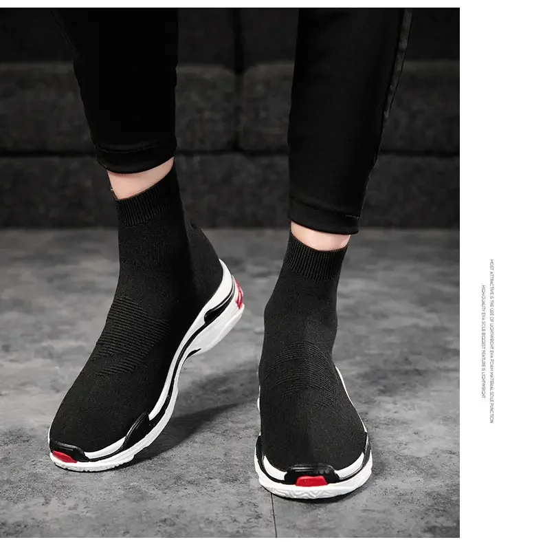 Shoes for Men Sneakers Men All Brands Tennis Loafers Shoes Tide Women Elastic Socks Shoes Fashion Casual Shoes Large 2024 Autumn