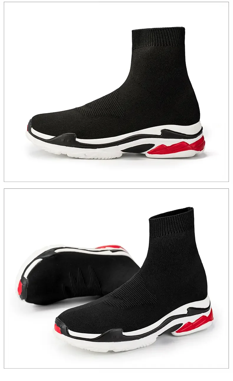Shoes for Men Sneakers Men All Brands Tennis Loafers Shoes Tide Women Elastic Socks Shoes Fashion Casual Shoes Large 2024 Autumn