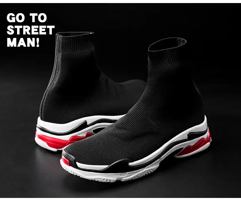 Shoes for Men Sneakers Men All Brands Tennis Loafers Shoes Tide Women Elastic Socks Shoes Fashion Casual Shoes Large 2024 Autumn