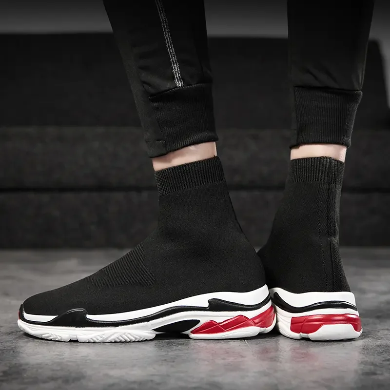 Shoes for Men Sneakers Men All Brands Tennis Loafers Shoes Tide Women Elastic Socks Shoes Fashion Casual Shoes Large 2024 Autumn