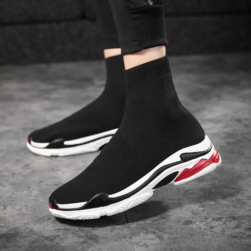Shoes for Men Sneakers Men All Brands Tennis Loafers Shoes Tide Women Elastic Socks Shoes Fashion Casual Shoes Large 2024 Autumn