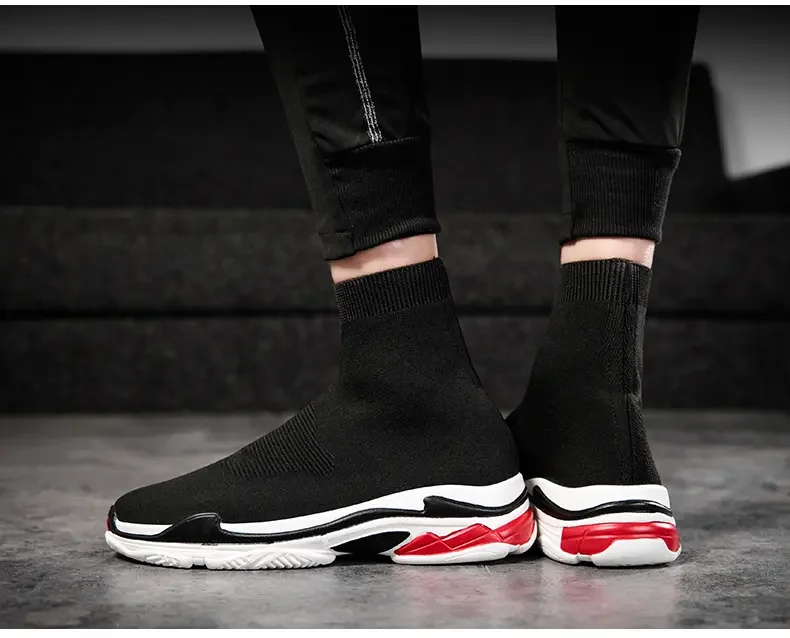 Shoes for Men Sneakers Men All Brands Tennis Loafers Shoes Tide Women Elastic Socks Shoes Fashion Casual Shoes Large 2024 Autumn