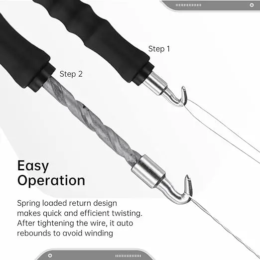 2024 New Semi-Automatic Rebar Tying Machine Wire Knoting Pliers Straight Pull Bar Binding Hook Construction Site Winding Tool