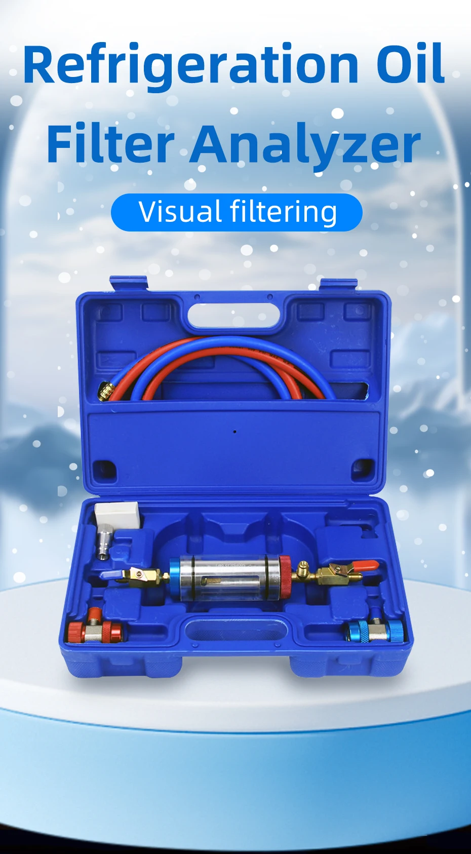 Automotive Air Conditioning Refrigeration Oil Filtration Analyzer Refrigerant Oil Replacement Tool Purity Detection Purifier