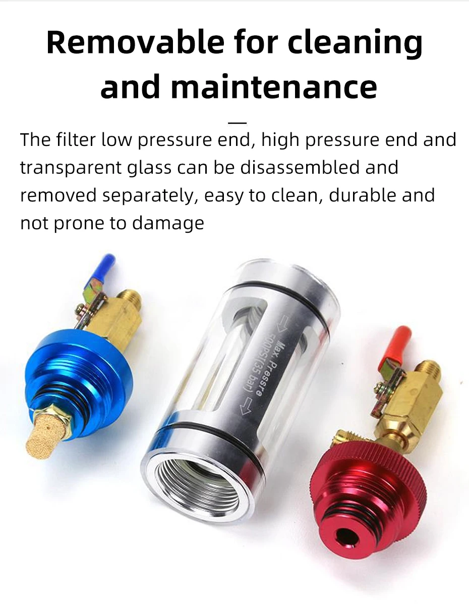 Automotive Air Conditioning Refrigeration Oil Filtration Analyzer Refrigerant Oil Replacement Tool Purity Detection Purifier