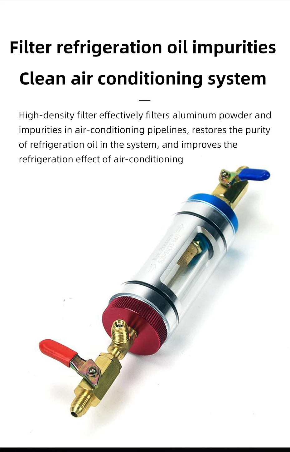 Automotive Air Conditioning Refrigeration Oil Filtration Analyzer Refrigerant Oil Replacement Tool Purity Detection Purifier