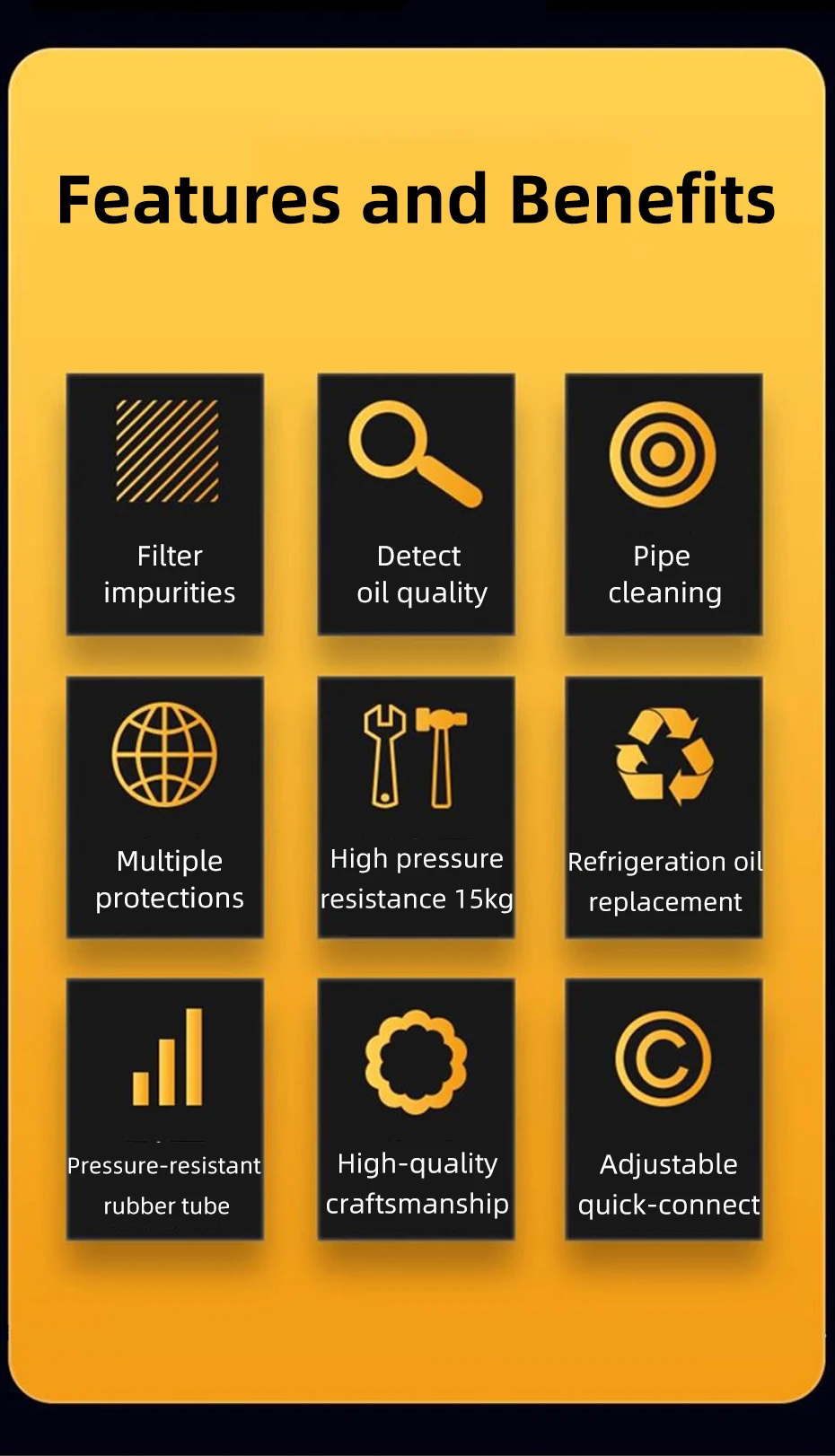 Automotive Air Conditioning Refrigeration Oil Filtration Analyzer Refrigerant Oil Replacement Tool Purity Detection Purifier