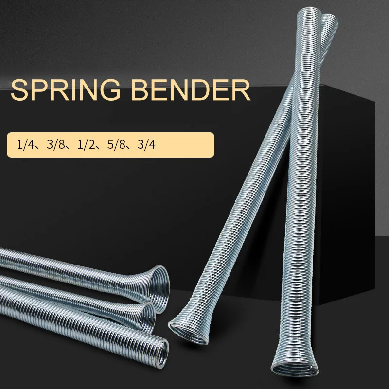 5pcs Premium Outside Style Spring Copper Tube Benders Manual Internal Folding Bending Line Pipe for O.D. 1/4" To 5/8" Pipes
