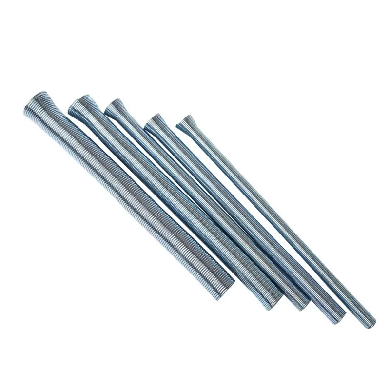 5pcs Premium Outside Style Spring Copper Tube Benders Manual Internal Folding Bending Line Pipe for O.D. 1/4" To 5/8" Pipes