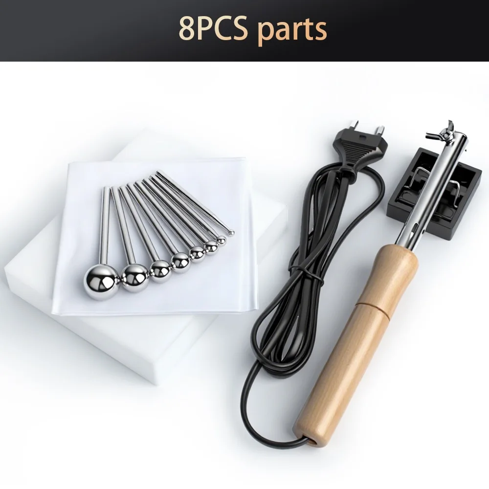 Fabric Flower Ironing Machine Ironing Ironing Tool Set Flower Making Tools DIY Adjustable Temperature Ball Spatula (EU Plugs)