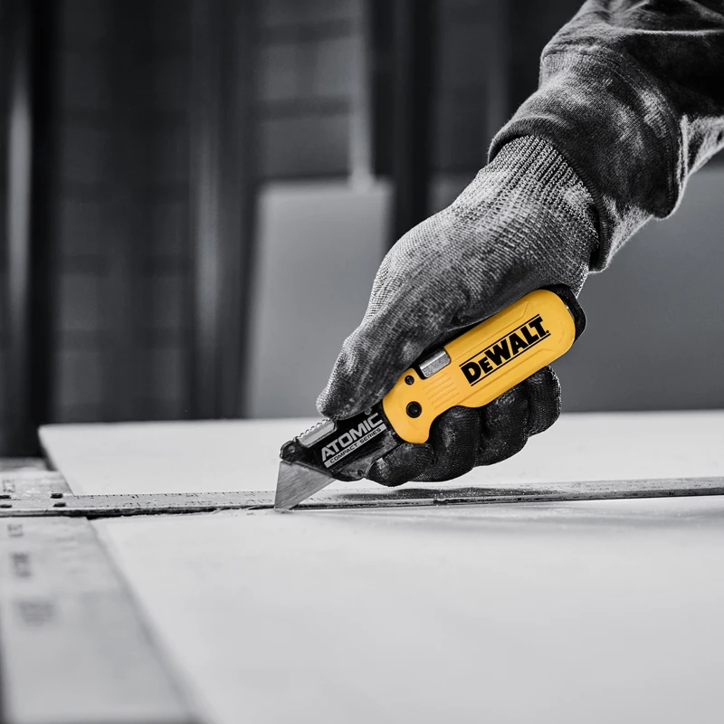 DEWALT DWHT10990 Utility Knife Atomic Compact Flip Folding Slide & Click Compact Series DIY Practical Art Knife