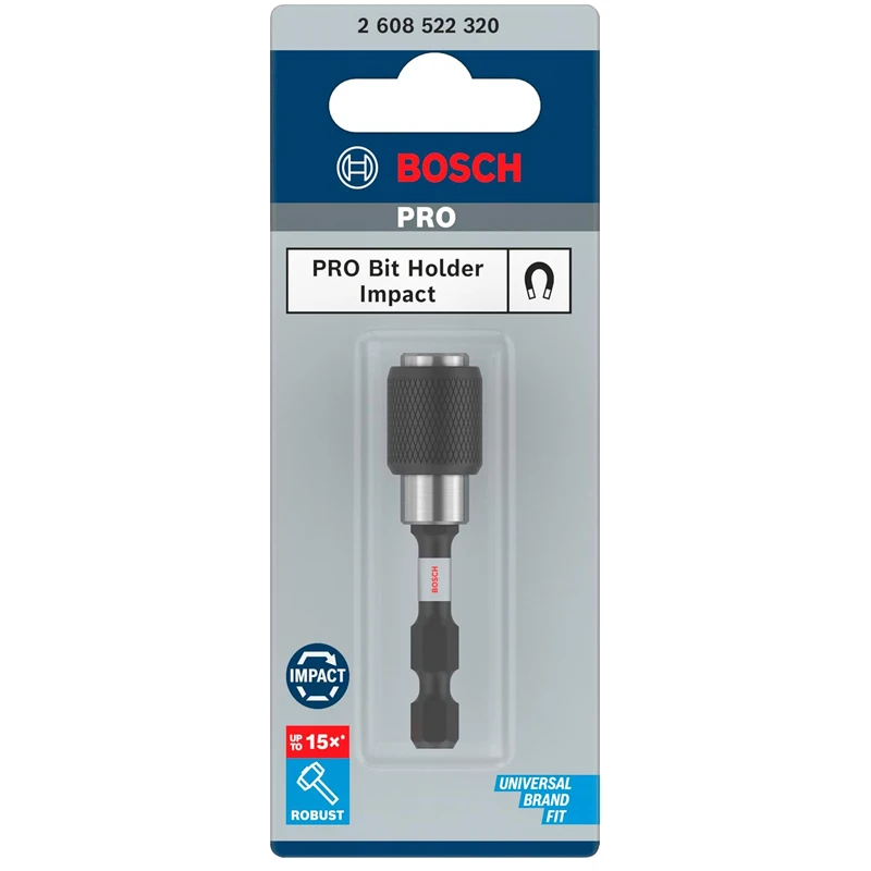 BOSCH 2608522320 PRO Bits Holder Quick Change For Impact Screwdrivers 60 mm 1/4" Hex Shank Pick Click Power Tool Accessories