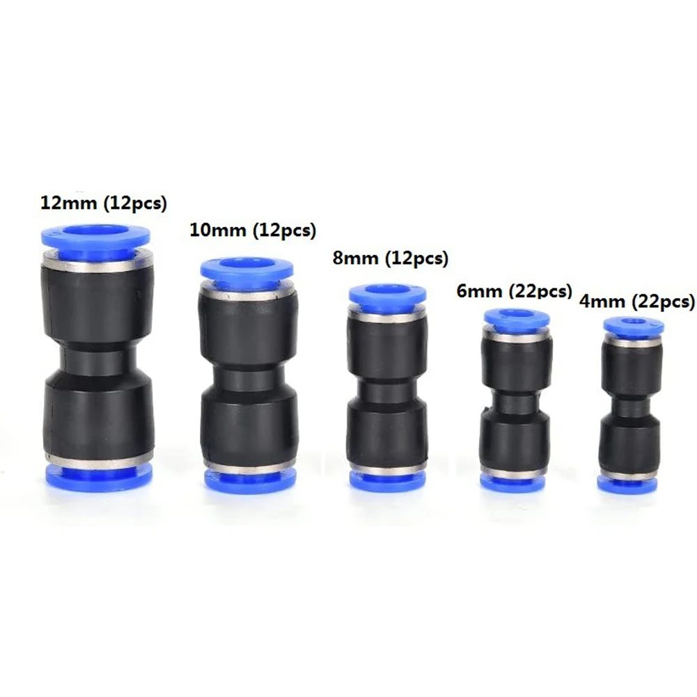 Reliable Quick Connect Fittings Set of 80 Straight Push Connectors Designed for Strong Connections in Various Tubes