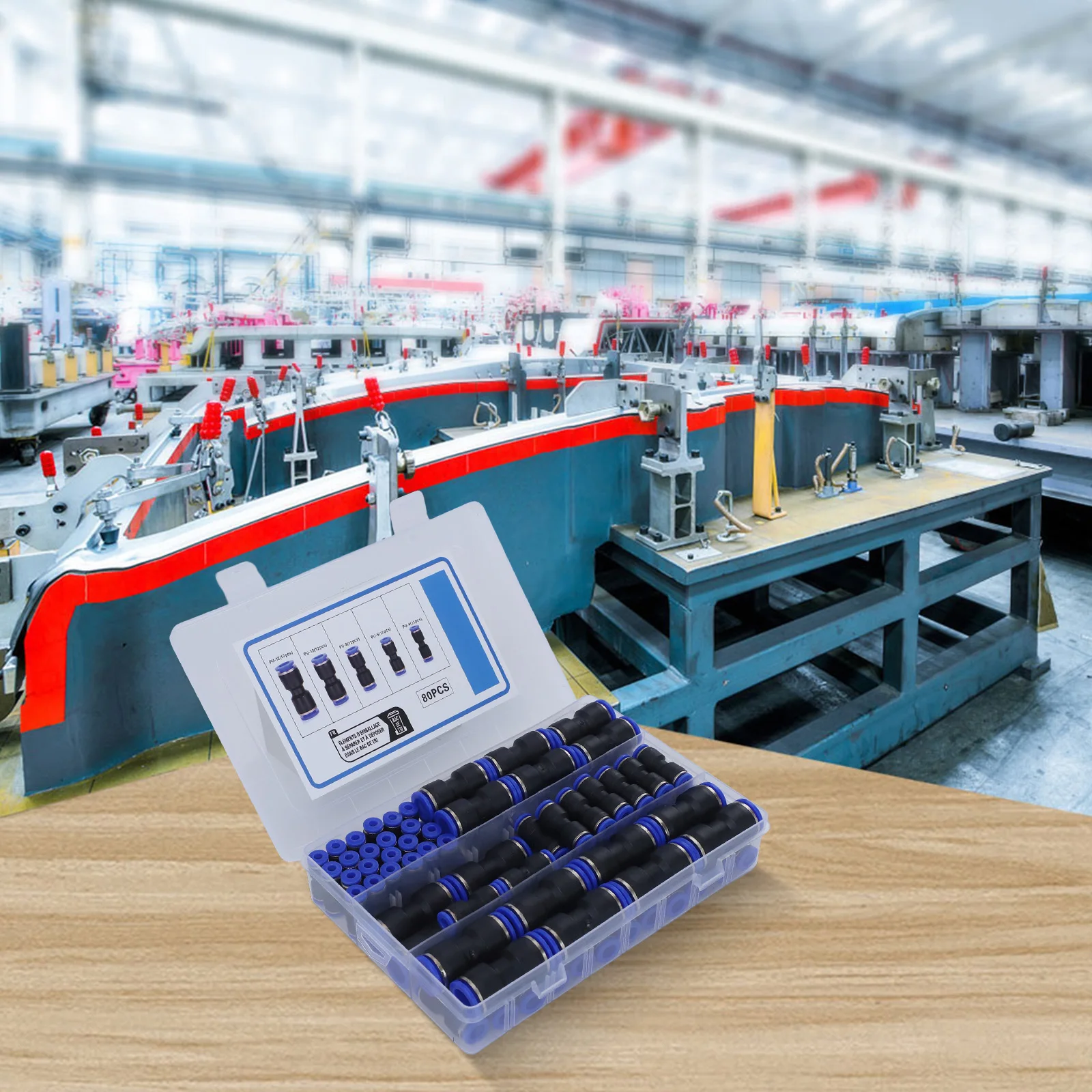 Reliable Quick Connect Fittings Set of 80 Straight Push Connectors Designed for Strong Connections in Various Tubes