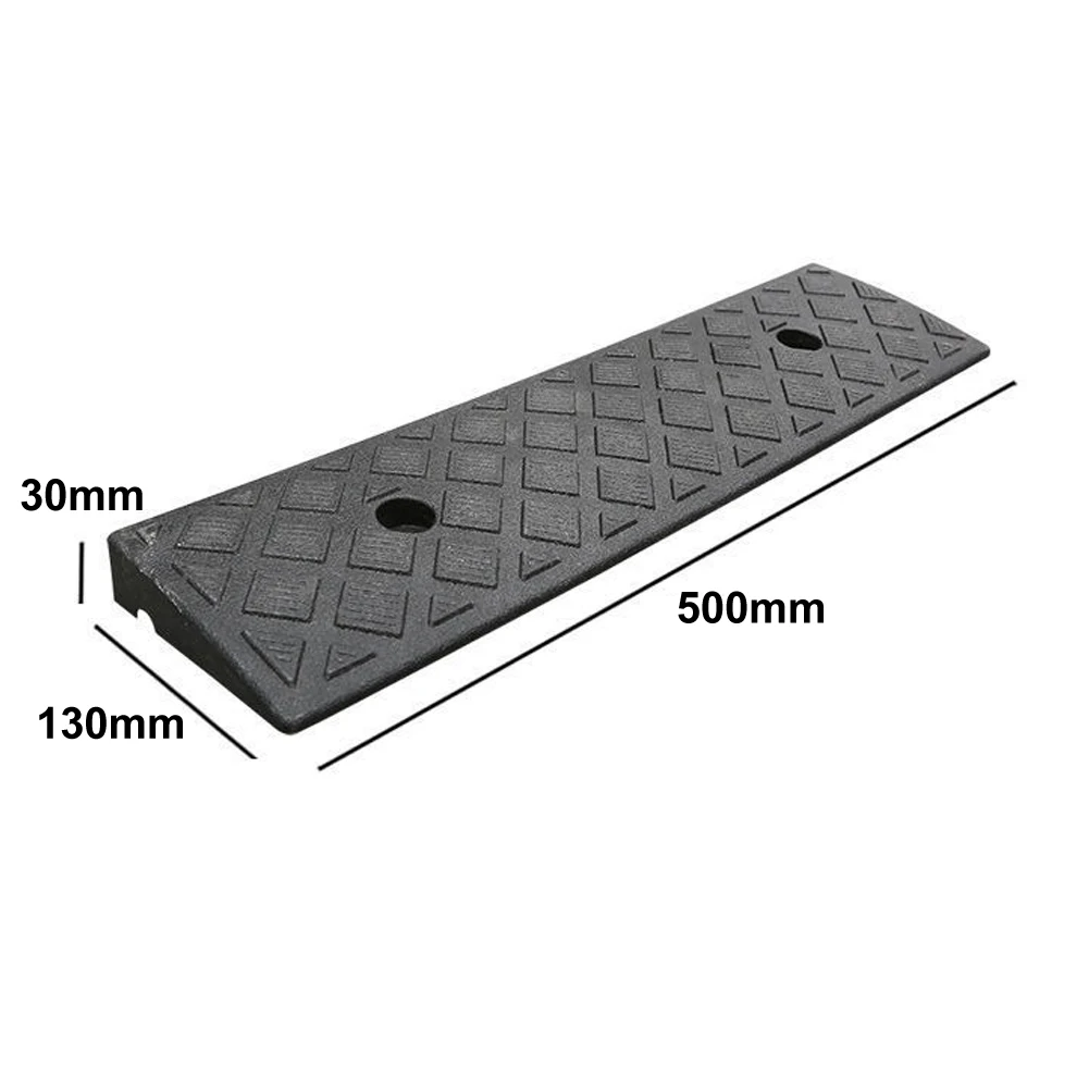 1pc Plastic Kerb Ramp Non-Slip Threshold Ramp 30mm Height For Cars Bicycles Wheelchairs Going Uphill Smooth Transitions
