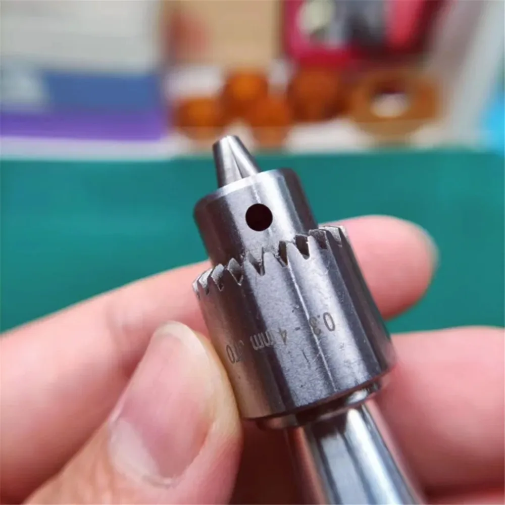 Watch Repair Tool Steel Collet Aluminium Alloy Lightweight Handle Wheel Axle Screw Head Handle Drill Bit Clamping Tool