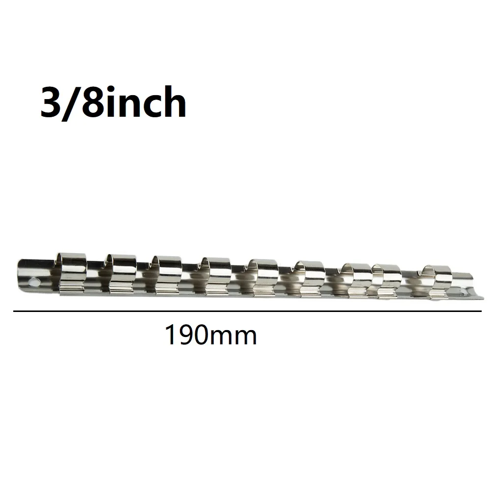 1Pcs Socket Rack Holder 1/4" 3/8" 1/2" With 8 Clips On Rail Tool Organizer Storage Socket Storage Rack For Storing Loose Socket