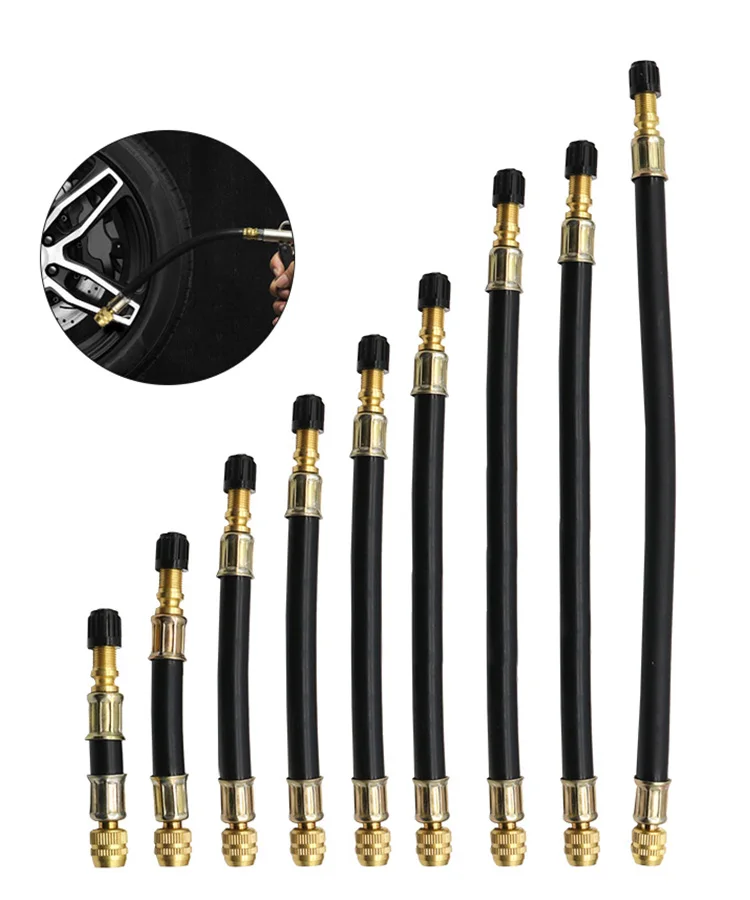 Truck Valve Extension Flexible Bus Tire Valve Extension Rubber Tyre Valve Stem Extender Tire Nipple Adaptor