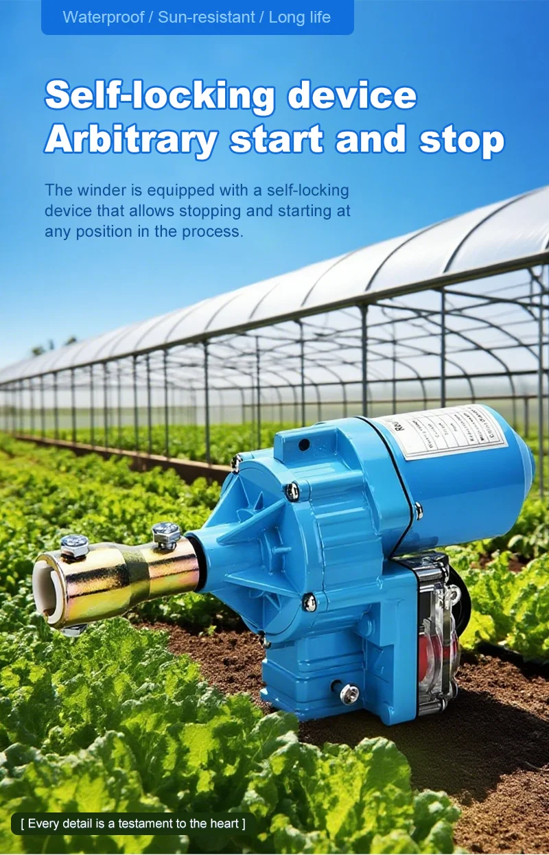 Electric Film Roller Greenhouse Roll Up Tools 24V Motor Electric Film Roll Machine 100W/150W Film Winding Machine