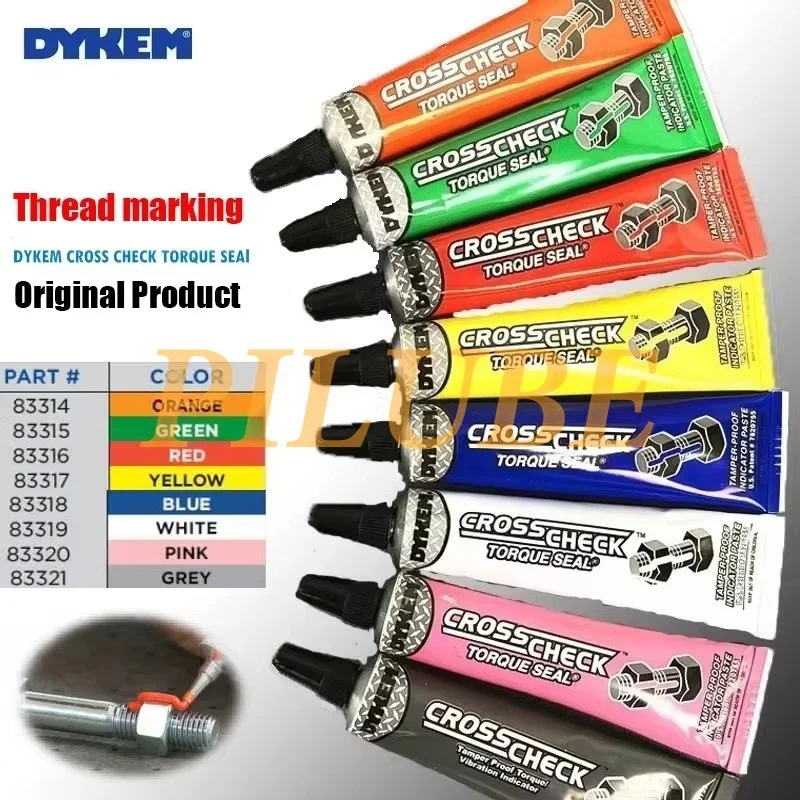 DYKEM Cross Check 83314 15 16 17 18 1OZ Torque Seal Tamper Proof Indicator Paste for Bolts Fasteners Assemblies Inspection Mark