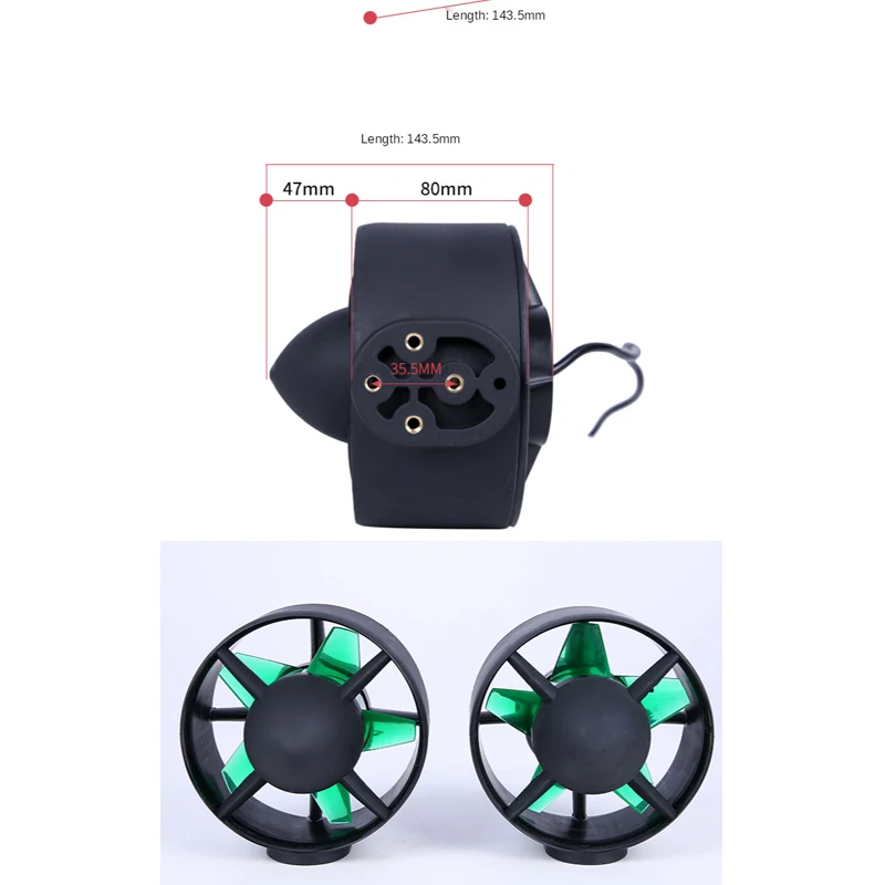 800W High Speed ROV Underwater Propeller for Fishing Boat Kayak Modified Submersible Robot 24-48V 10A 130N,1pc