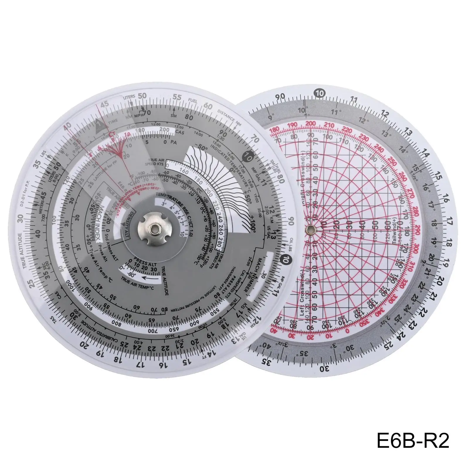 E6B-R E6B-R2 Circular Flight Computer Aviation Plotter Slide Rule For Aviation Flight Training Pilot Training