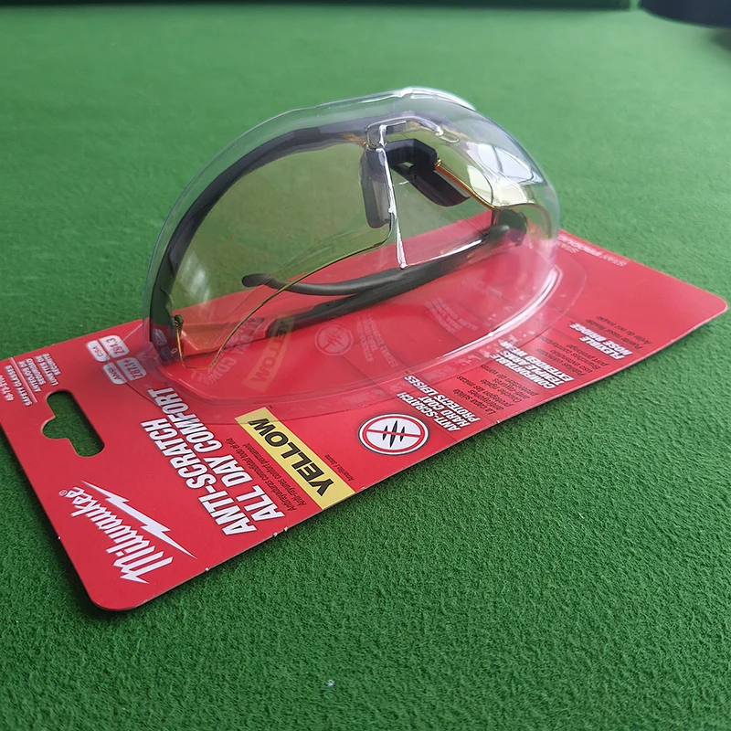 Milwaukee 48-73-2100 Safety Glasses Yellow Anti-Scratch Lenses Safety Goggles