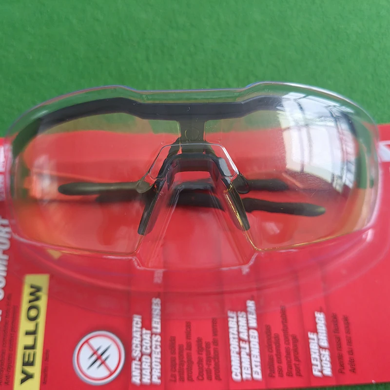 Milwaukee 48-73-2100 Safety Glasses Yellow Anti-Scratch Lenses Safety Goggles