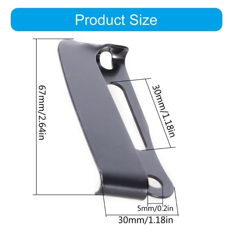 K Sheath Waist Clip Accessories K Sheath Clip for KYDEX Scabbard Carrying Clip K Sheath Waist Clip with Screws for Tool