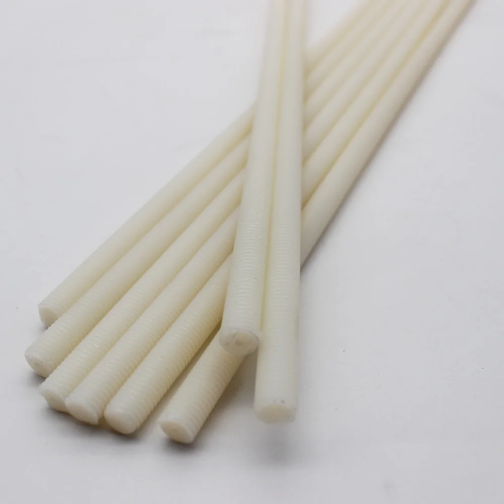 Plastic Nylon Threaded Rods Bars Studding M4 M5 M6 M8 M10 M12 M16 M20 M22 M24 M27 M30 M36 M40