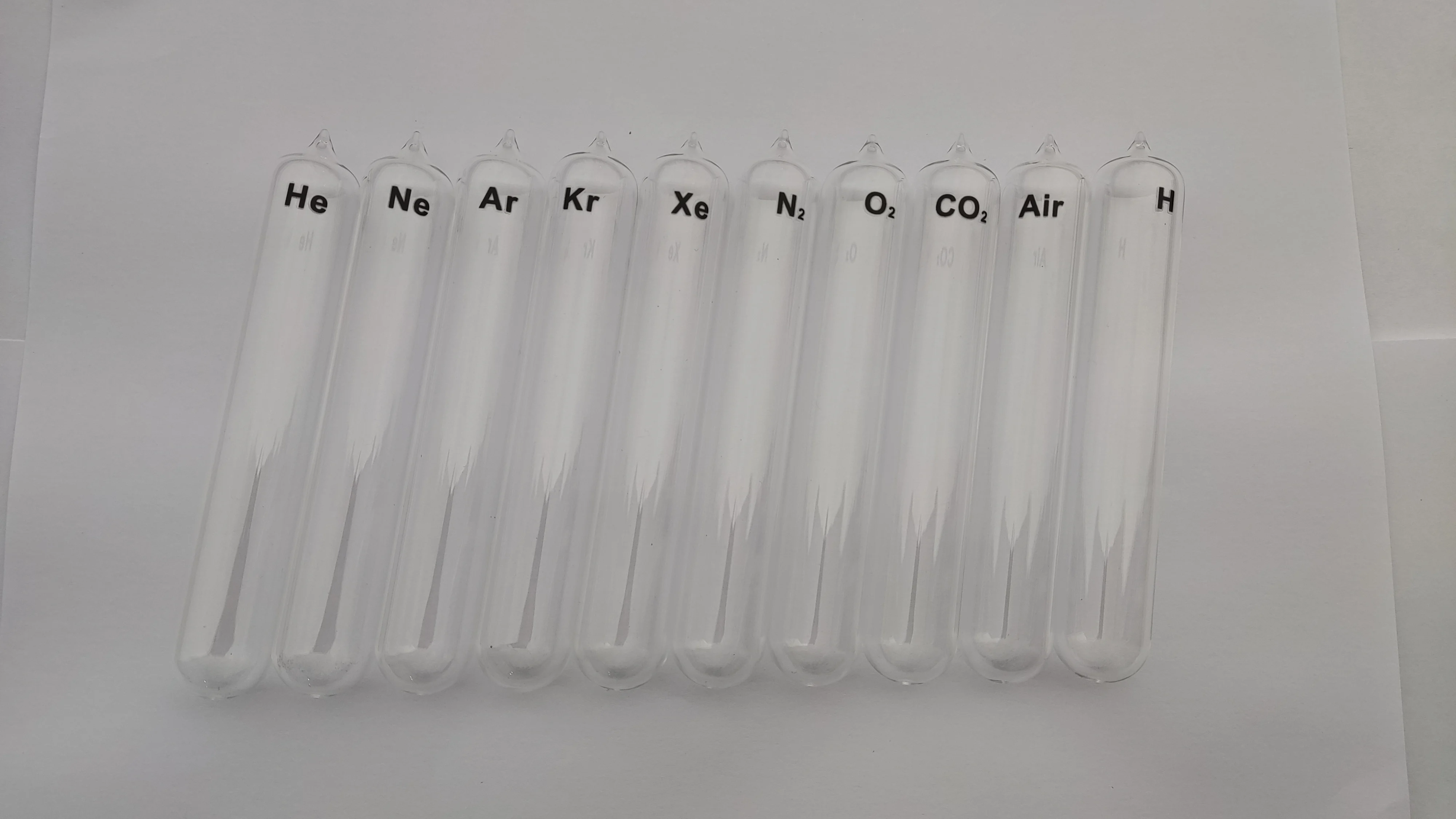 1/5/6/8/9/10 Rare Luminous Gas in Sealed Glass 99.999% Pure Helium Neon Argon Xenon Oxygen Nitrogen Hydrogen Element Collection