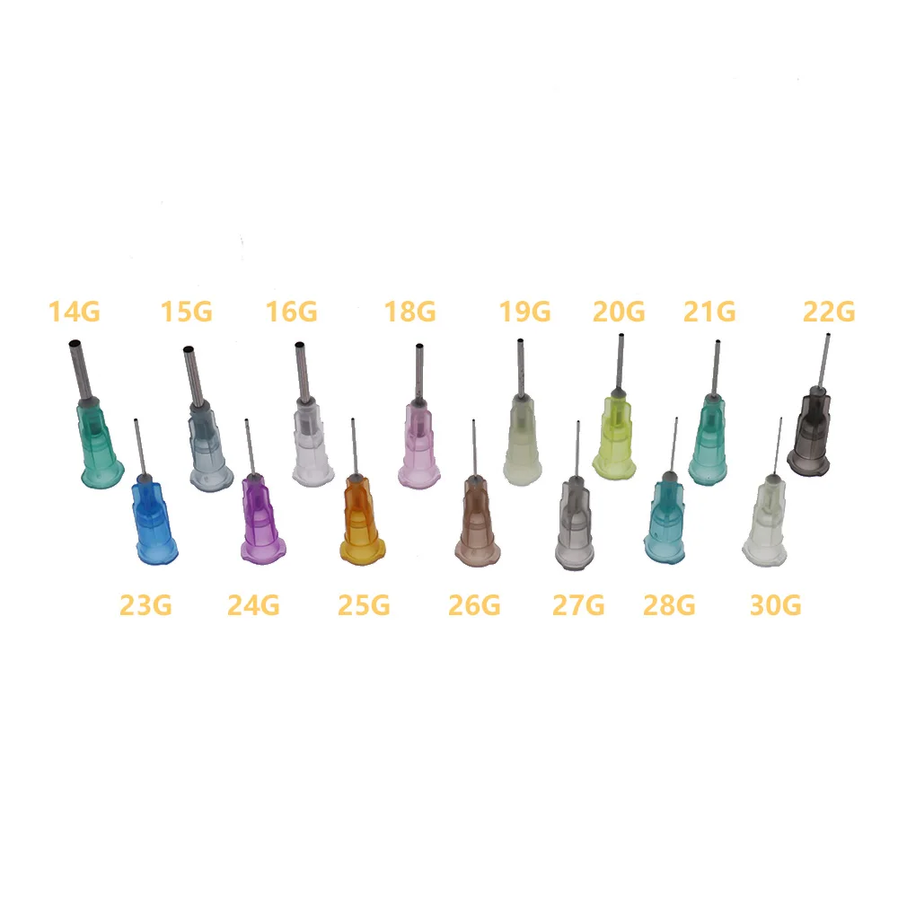 Straight Precision Liquid Syringe Dispenser Needles Stainless Steel Tube Blunt Needle 50pcs/Bag 14g 15g 16g 18g 19g 20g 21g 30g