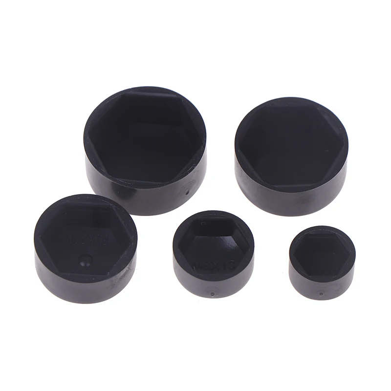 20Pcs Hexagonal Nut Flat Head Plastic Protective Cap External Hexagonal Screw Low Head Decorative Cap Dust-Proof Cover