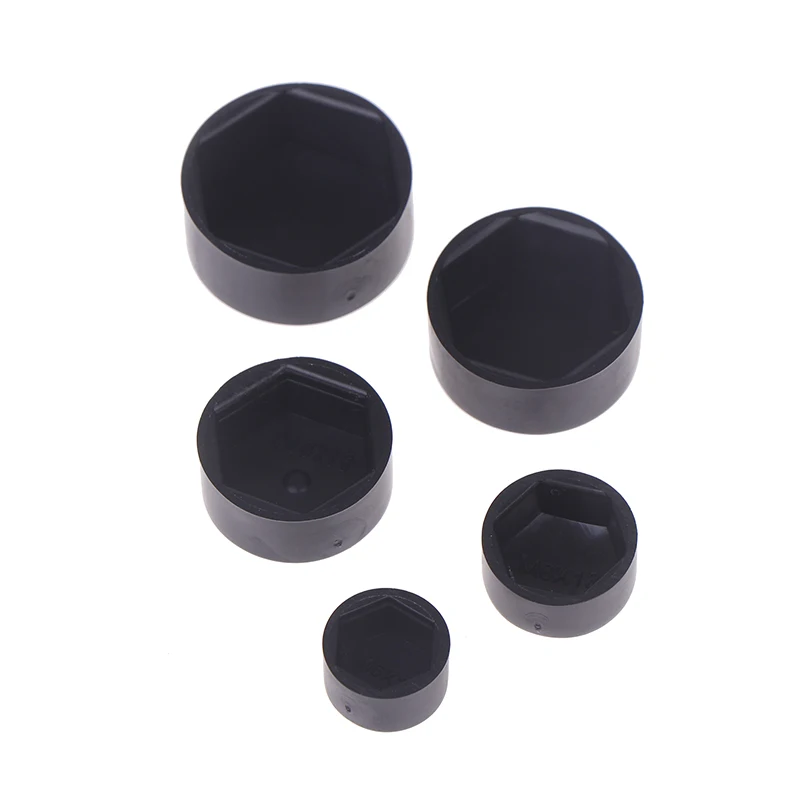 20Pcs Hexagonal Nut Flat Head Plastic Protective Cap External Hexagonal Screw Low Head Decorative Cap Dust-Proof Cover