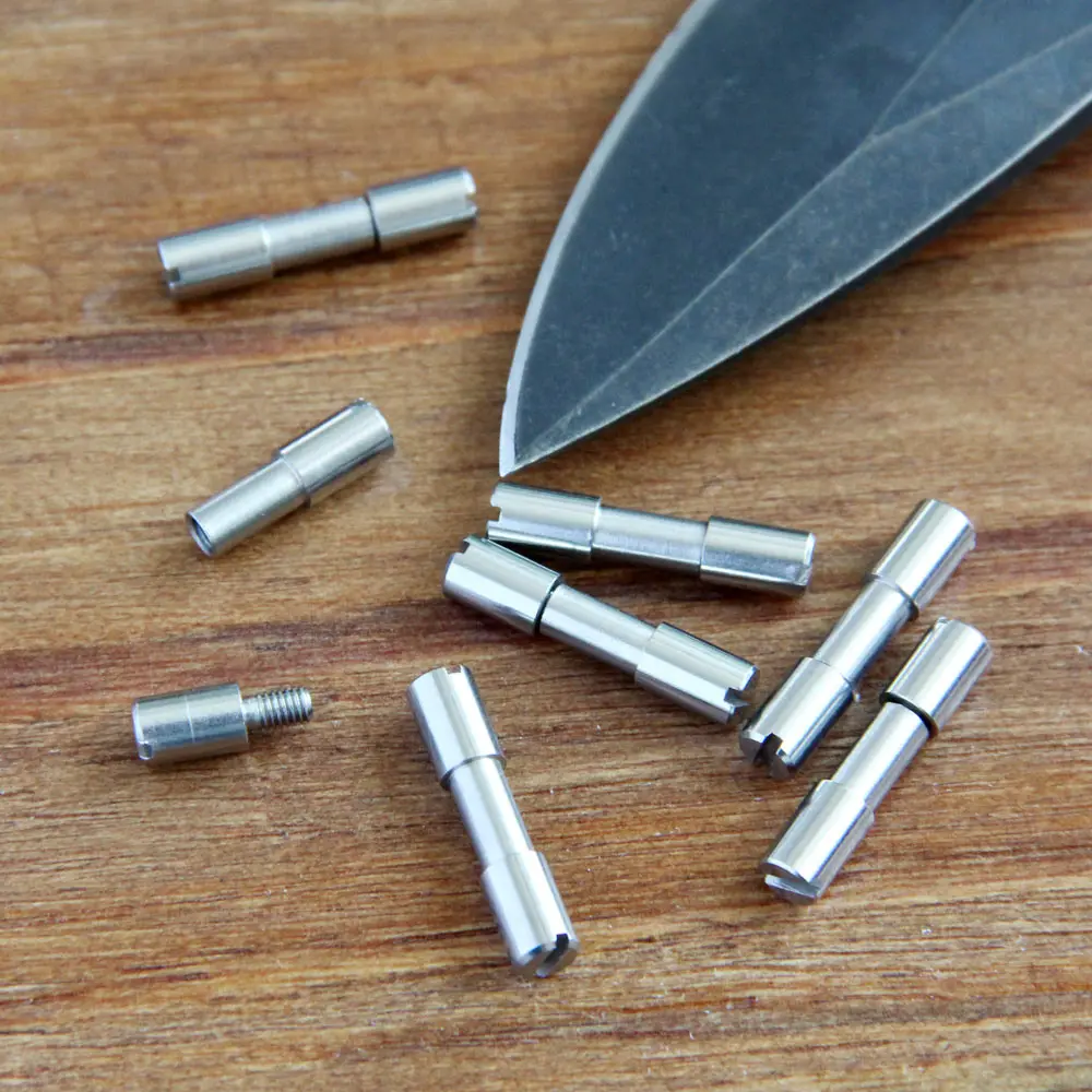 10pcs/lot Stainless Steel DIY Knife Handle Screws Bolts Tactics Lock Rivet Knife Shaft Fastener