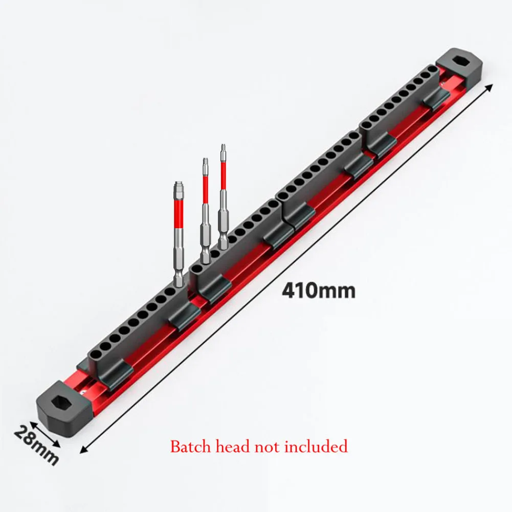 40 Holes Sleeve Batch Head Storage Rack Magnetic Drill Bits Holder Tool Organizer 40 Holes For Electrician Tool Accessories