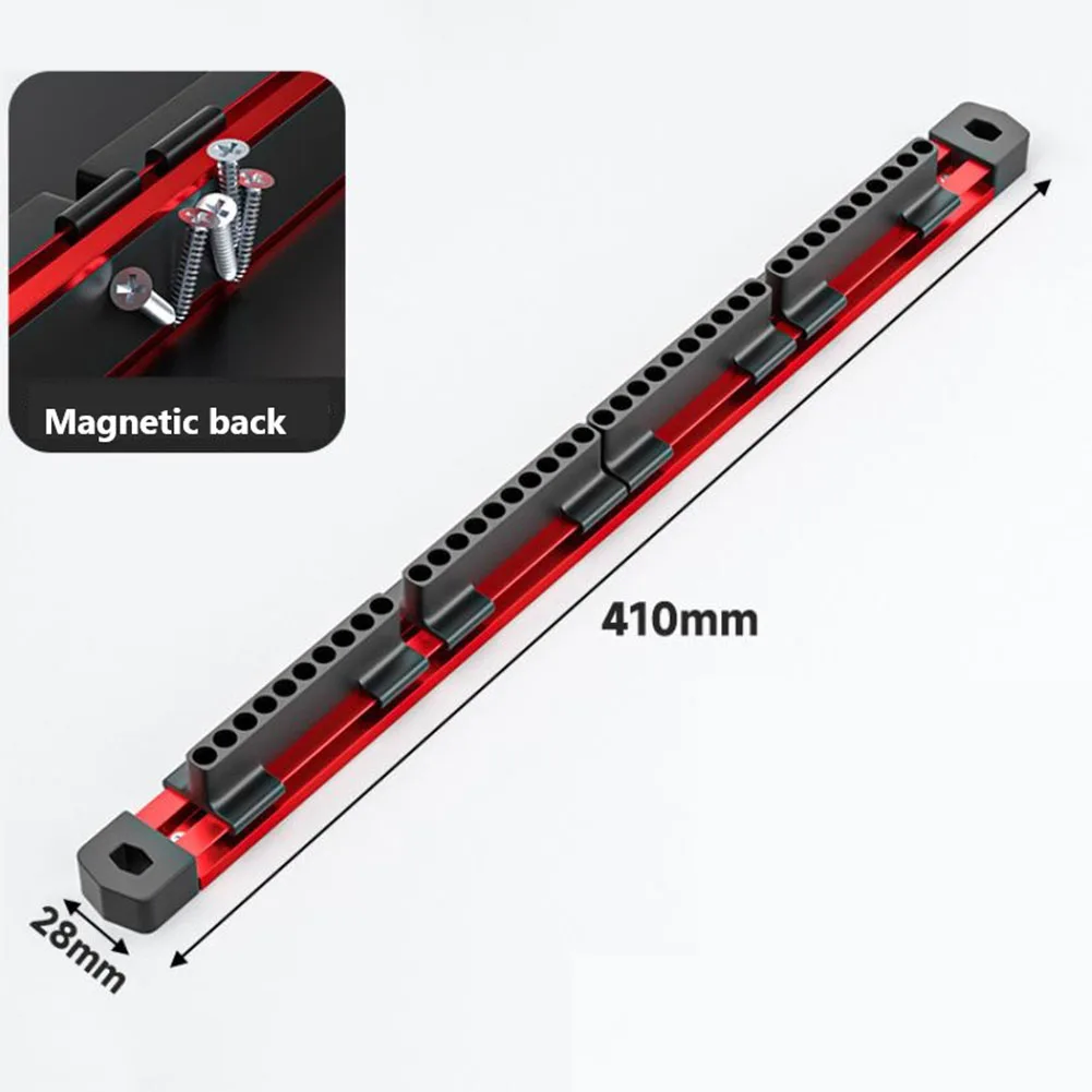 40 Holes Sleeve Batch Head Storage Rack Magnetic Drill Bits Holder Tool Organizer 40 Holes For Electrician Tool Accessories
