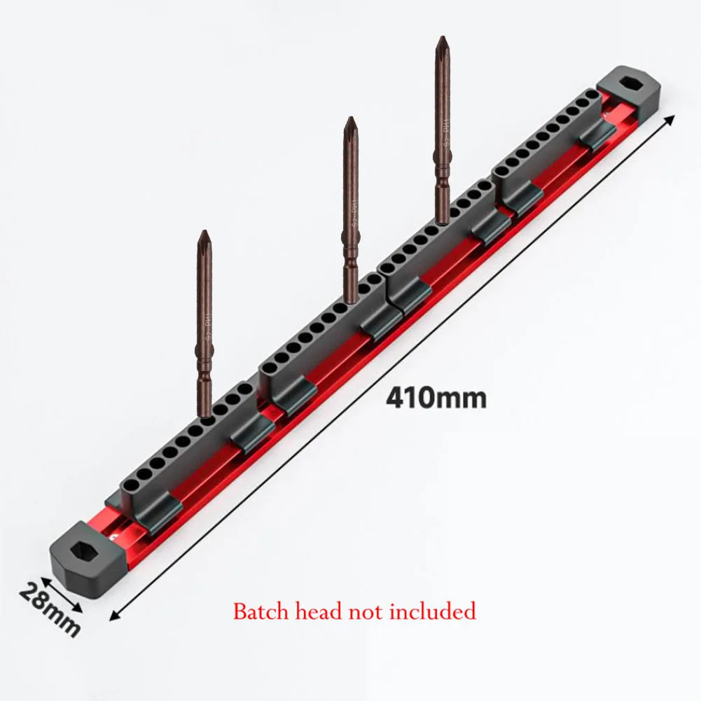 40 Holes Sleeve Batch Head Storage Rack Magnetic Drill Bits Holder Tool Organizer 40 Holes For Electrician Tool Accessories