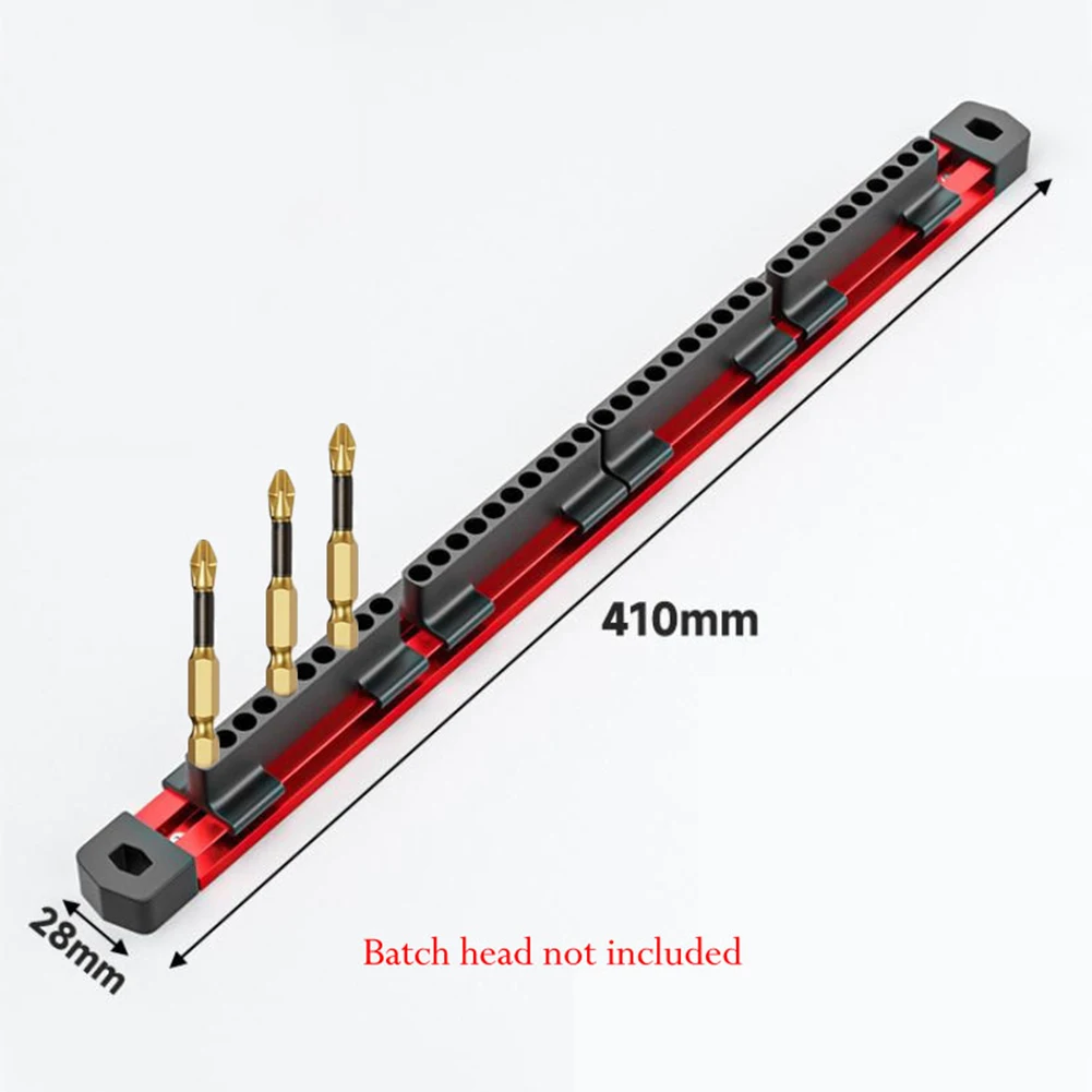 40 Holes Sleeve Batch Head Storage Rack Magnetic Drill Bits Holder Tool Organizer 40 Holes For Electrician Tool Accessories