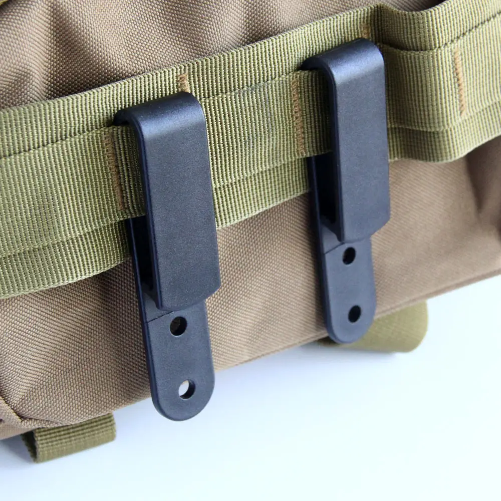 10PCS/LOT Tactical Black Tough Clip Belt Clip Universal Sheath/Holster Clip Loop With Mounting Screws