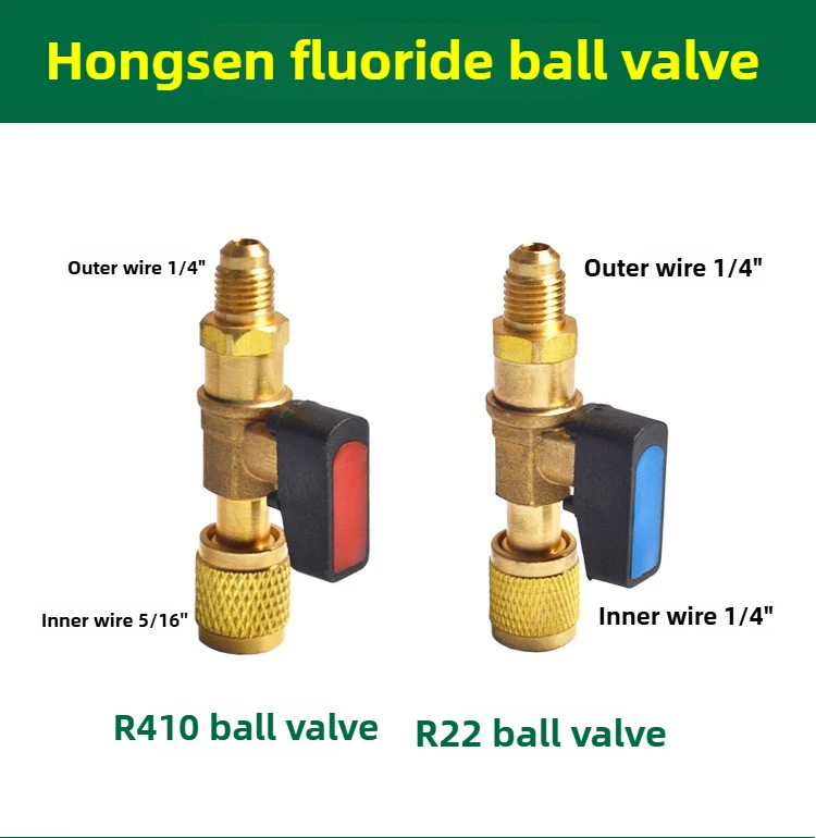 Hosen Charging Valve with Safety Release,Universal for R410A/R134a Refrigerant,Low-Pressure Stop Valve Car AC System,Accessories