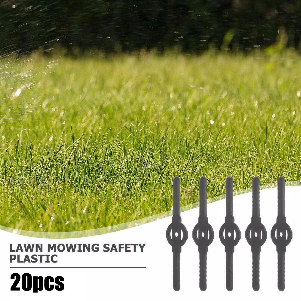 20Pcs Plastic Cutter Blades For Electric Cordless Grass Trimmer Strimmer Tool Grass Trimmer Blades Replacement Garden Tool