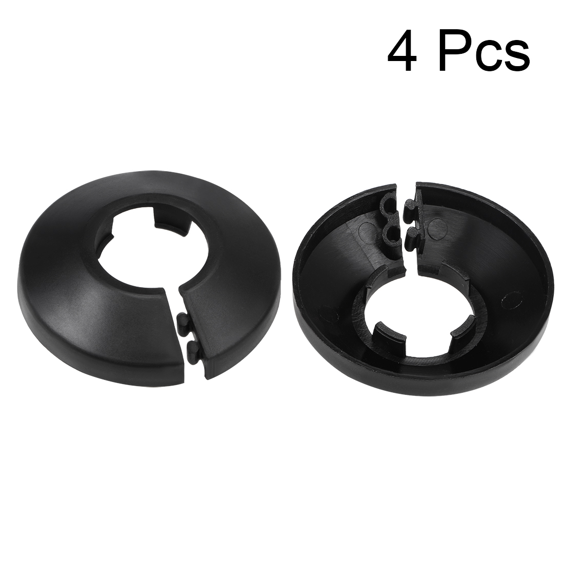 Uxcell 4Pcs Pipe Collar 13/17/21/25/33/35/41.5/44/50/64/75/90mm PP Radiator Escutcheon Pipe Cover Decoration White/Black