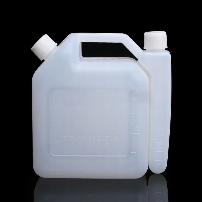 1L Oil Pot Petrol Fuel Mixing Bottle Tank Fuel Container 50:1 25:1 For Chainsaws Lawn Mowers Line Hammers Garden Power Tool Part