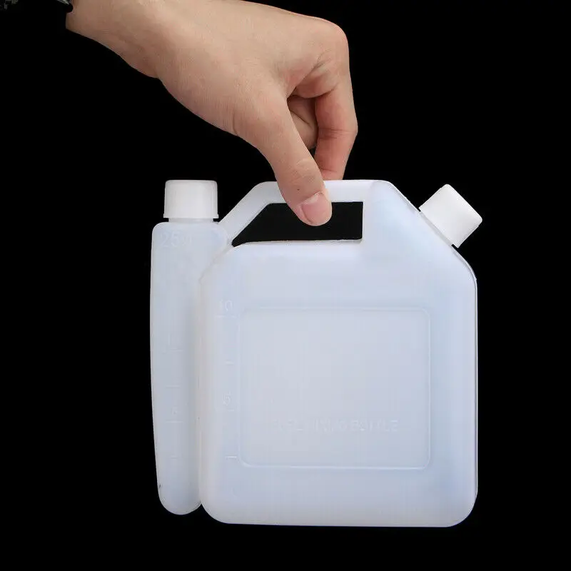 1L Oil Pot Petrol Fuel Mixing Bottle Tank Fuel Container 50:1 25:1 For Chainsaws Lawn Mowers Line Hammers Garden Power Tool Part