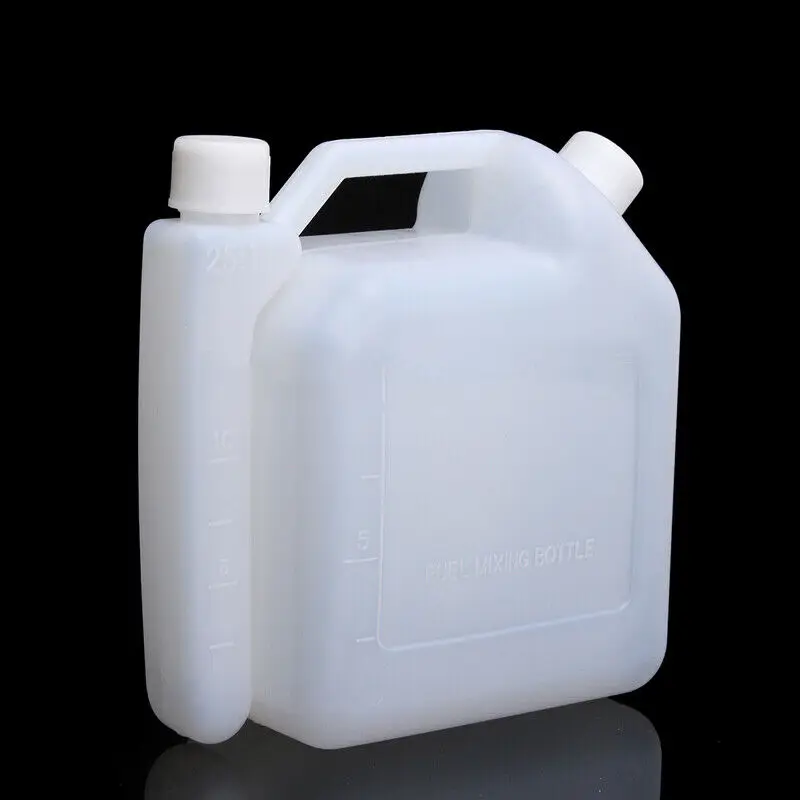 1L Oil Pot Petrol Fuel Mixing Bottle Tank Fuel Container 50:1 25:1 For Chainsaws Lawn Mowers Line Hammers Garden Power Tool Part